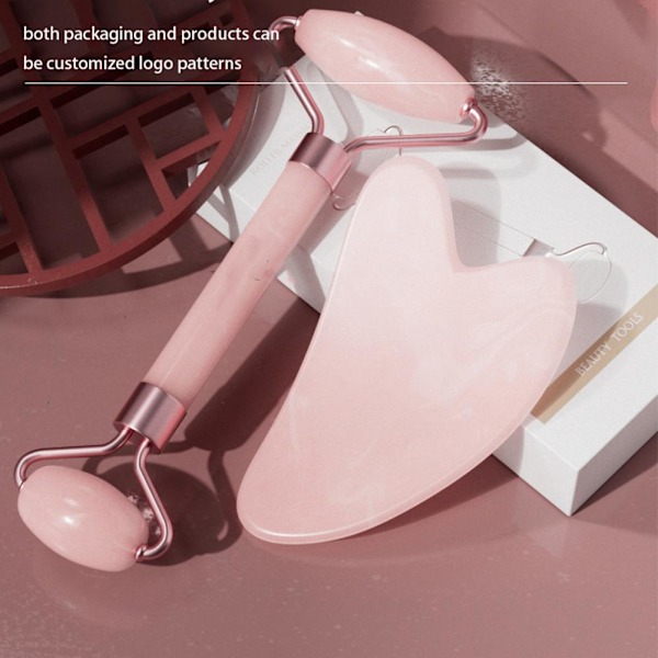 Roller för Ansikte Hals Öga Harts Ansiktsmassage Instrument Hälsovård Scrapi V4E7 White double-ended roller 40g