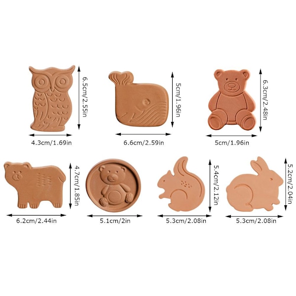 Terracotta Brun Sockerkaksbjörn Förvaring och Räddare Brun Skiva Socker Socker Brun J7M3 Squirrel 1pcs