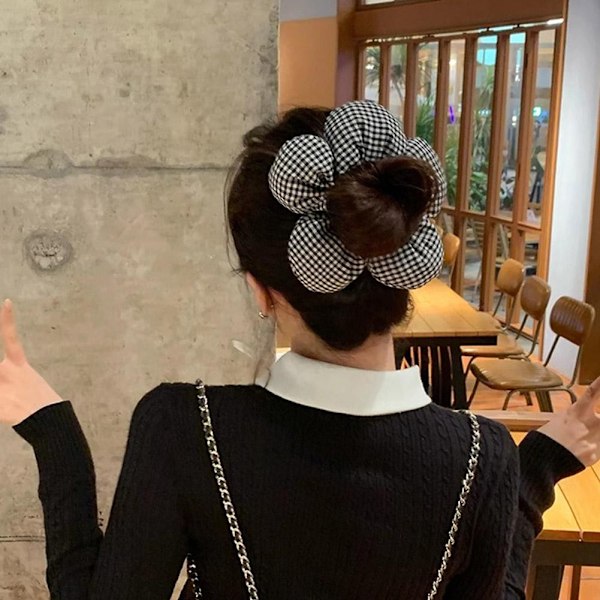 Vit spetsfylld svamp kolon scrunchie fransk huvudbonad F5T3 E7C6 U7V7 V7X4 B 1pcs