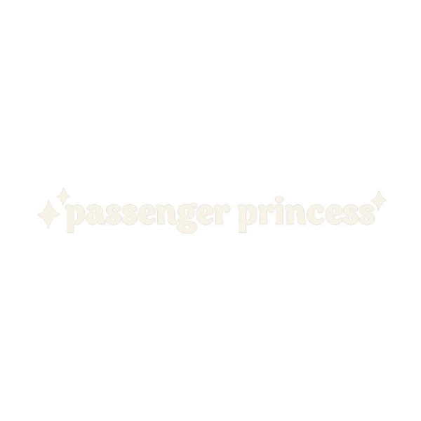 Passenger Princess Mirror Bil Dekal Bil Vinyl Art Sticker Dekaler Black 10CM*2CM