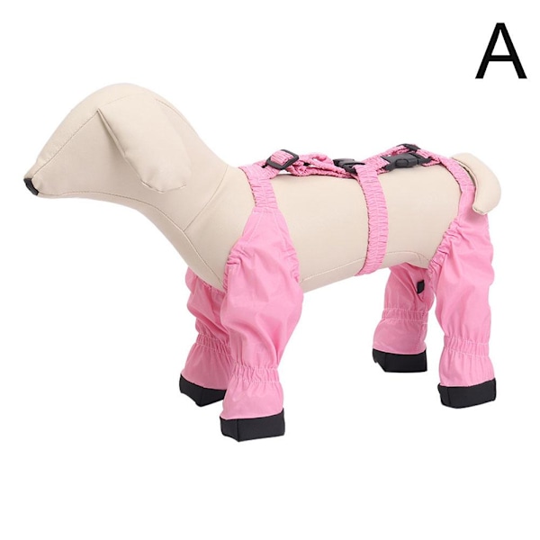 Hängselstövlar för Hundar, Vattentäta Hundskor med Benvärmare pink S 1pcs