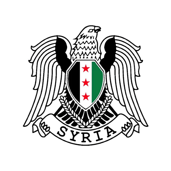Syrien Flagga Syrisk Vapen Multi Storlekar Bildekal Självhäftande VBest V5P9 A18x17cm One size