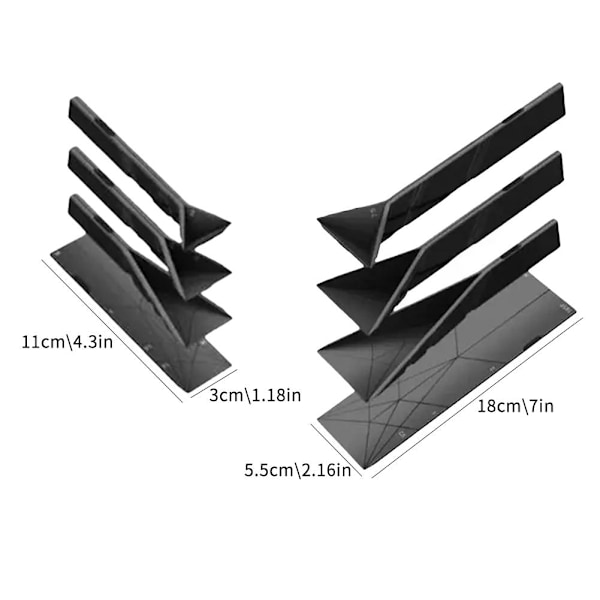 POLYGONS FLAT 3-i-1 MÄTSKEDAR Olika Storlekar Sked Multifunktionell^ Red L