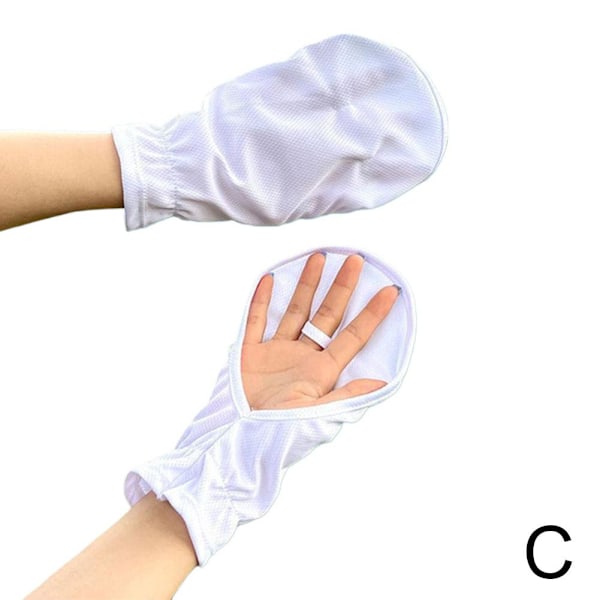 Armskydd för kvinnor Anti UV Solskydd Körning Sport Lo White One size