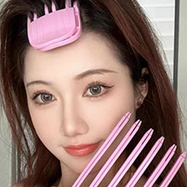 Hög Skalle Topp Infällbar Kam Hårrot Fluffig Klämma Hår Curling Artefakt M5G3 small pink 1pcs