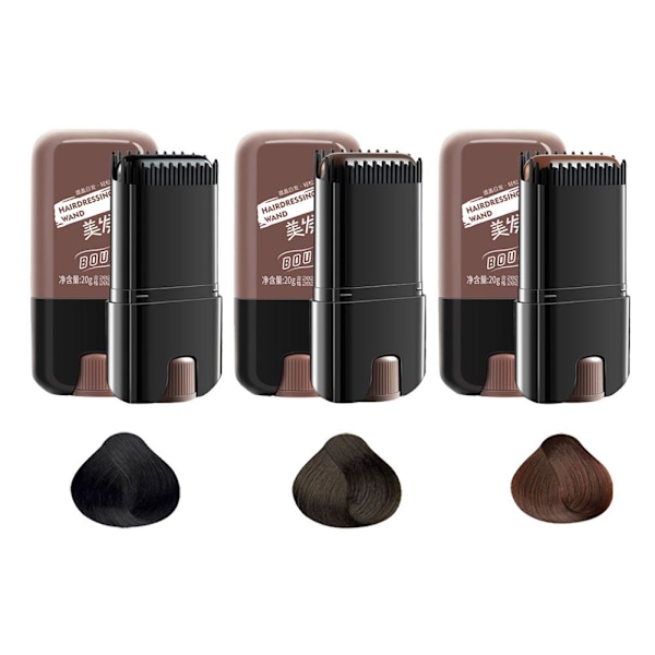 Hårfärg Stick Långvarig Tvättbar Täcker Grått Hår Färgpenna G0D0 dark brown 20g