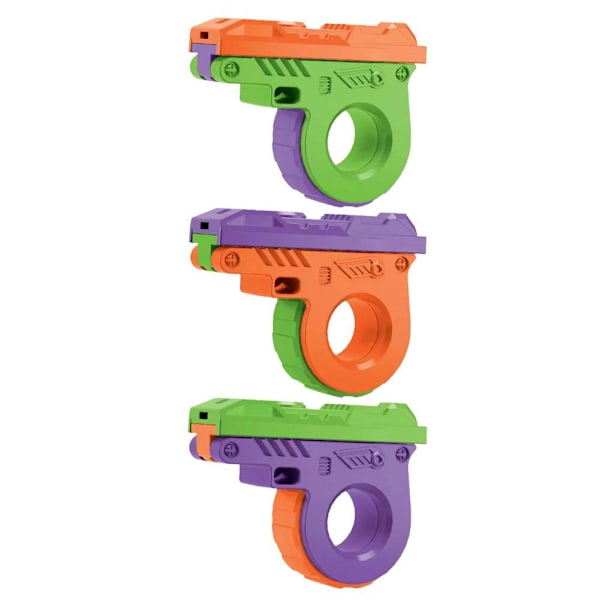 3D Barn Rättika Simulering Revolver Visselpipa Press Leksak Dekompression D9M5 orange one-size