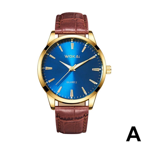 Sport Quartz Klockor Lämpliga För Män Wokai Herr Quartz Klockor Affärs- Och Lyxstil A8A4 Blue One size