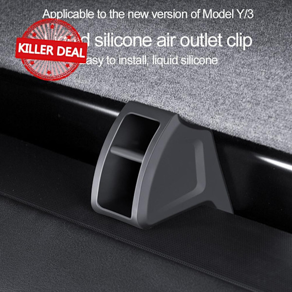 För Tesla Model 3 Highland Y Launch 2025 Luftfräschare Silikonadapter Clip Doft Luftventil P7e0 2pcs One size