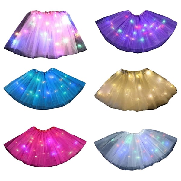 LED Ljuskjol Balettkläder Lysande Maskerad Sparklin A3c4 White 30cm