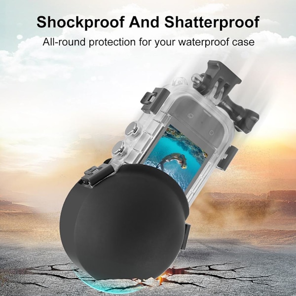 Vattentätt Stöttåligt Fodral Linsskydd Silikonskydd för Insta360 X4 Z3 red for Insta360 X4