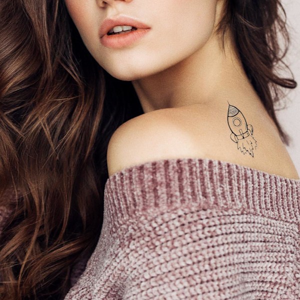 Liten Fräsch Vattentät Tatuering Patch Semi Permanent Och Vattentät Hållbar K1V4 style 1 1pcs