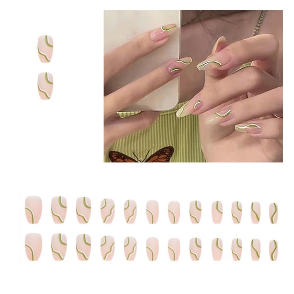 Fake Wearing Nail Enhancement Patches Extended Nail Jelly Gel. A259 one-size