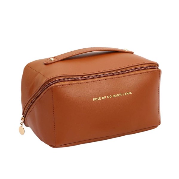 Molnkudde Sminkväska Handhållen Reseportabel Stor Sminkväska Förvaringsväska Toalett K5H2 mocha brown 1pcs