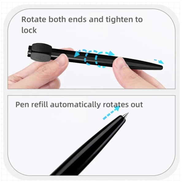 Decompression Roterande Gel Penna Svar Penna Nyhet Abcd Kulspetspenna✨w M4J6 R7D4 black one size
