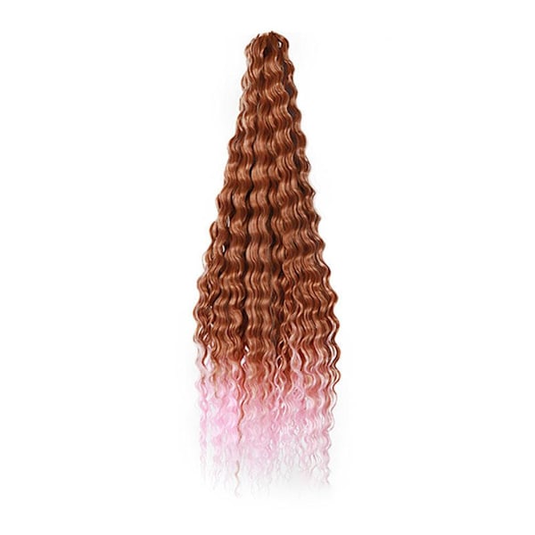30 tum lång Deep Twist syntetiskt hår Deep Curly Hair Extension.  T30 Pink onesize