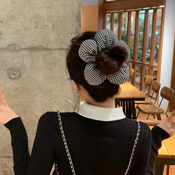 Vit spetsfylld svamp kolon scrunchie fransk huvudbonad F5T3 E7C6 U7V7 V7X4 C 1pcs