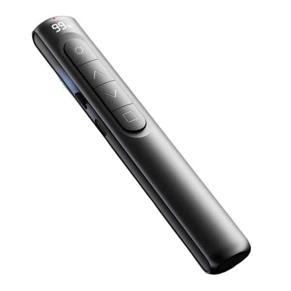 Trådlös USB Powerpoint Presentation Laserpekare Klicker Fjärrkontroll Penna L Digital display rechargeable 