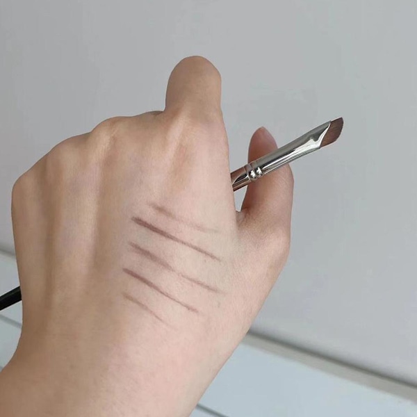 Bevel Eyeliner Borste Foundation Ögonbrynsborste Ultrafin Sminkborste Portabel D0