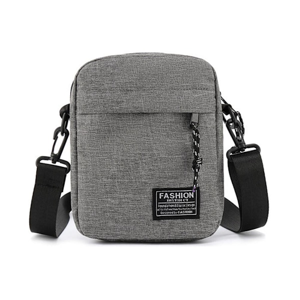Axelväska för män Oxfordtyg Casual Liten Fyrkantig Väska Crossbody Messenger Bag Gray One size