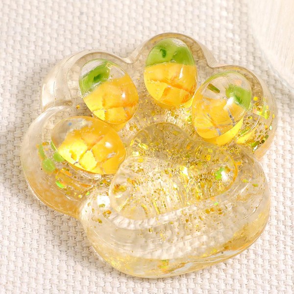 Kattfot Klämleksaker, Kattfot Kläm Silikonleksak, Taba Squish y Paw, Färgglada Paw Squish y Leksaker, Mjuka Klämmar Fidget Leksak För Stresslindring pineapple 1pcs