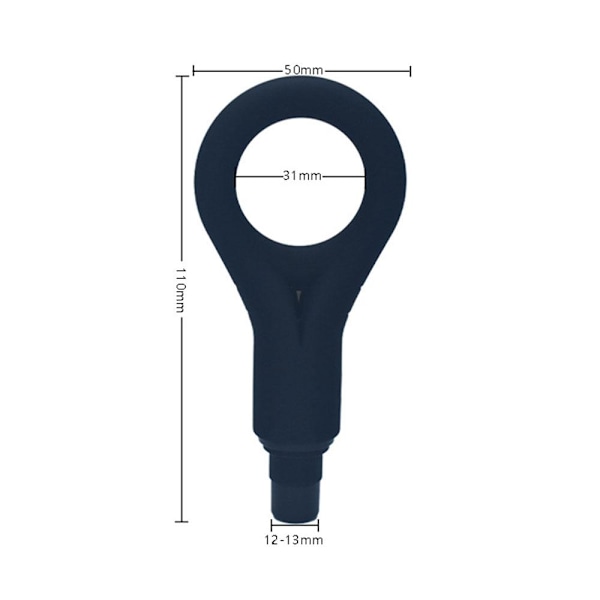 FasciaGun Fun Modifierad Adapter Mjuk Silikon Herrleksak Fascia-Gun Massagehuvud BlackB 37mm