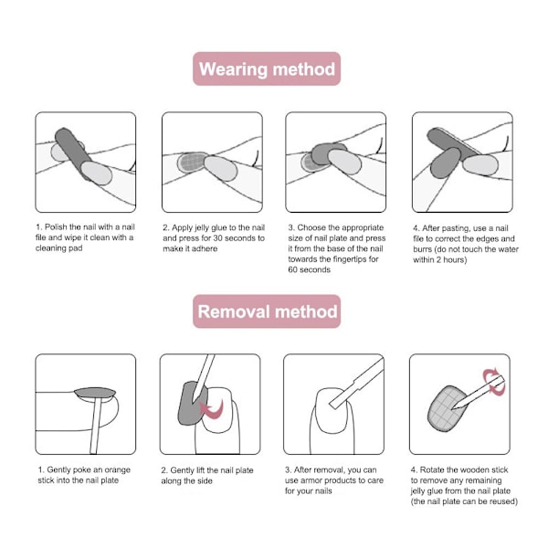 Nagelkonstverktygssats Nagelgelélim DIY-set Filremsa för nybörjare^ C7V5 setA 4pcs