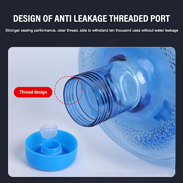 Stor Återanvändbar 3/5 L Vattenflaska Dunk Behållare BPA-fri Kontor Hem-- blueB 7.5L