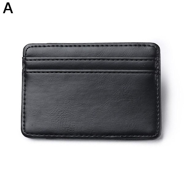 【Lägsta Pris】Koreansk Stil PU Läder Magisk Plånbok Korthållare Färg Mynt Dragkedja Neutral N7S5 brown One-size