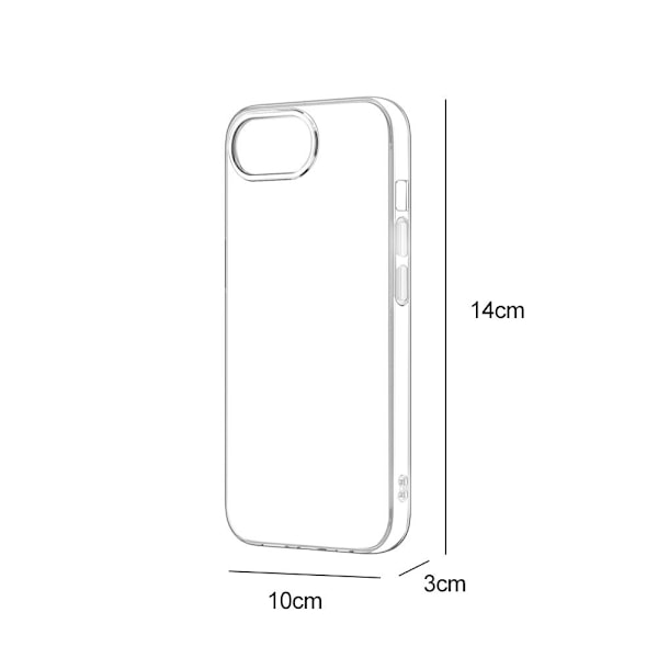 Stöttåligt TPU Transparent Telefonfodral för iPhone 16e - Snabb leverans