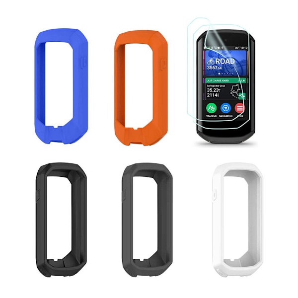 Silikonskydd & Skyddsfilm För Garmin Edge1050 Anti Fall. G2B9 balck 1set