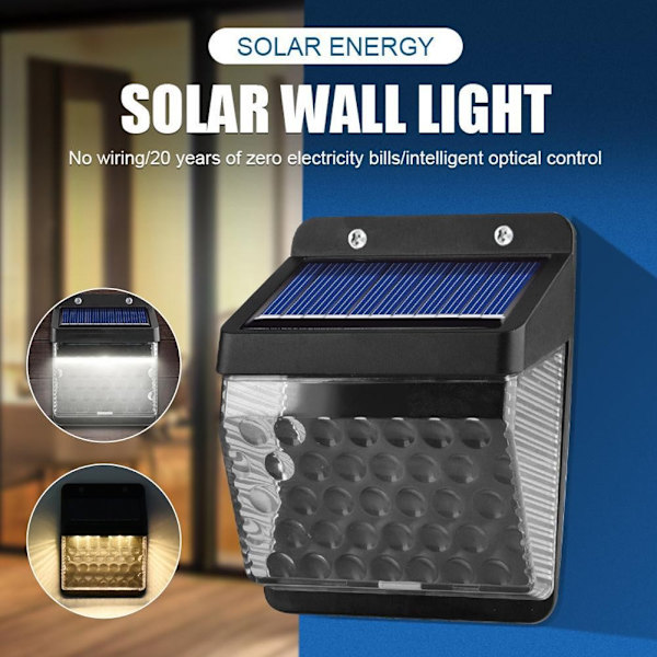 Solarlampor Utomhus Trädgård Hem Super Stark Kropp Led Gatutrappa Vattentät Belysning Q1w6 Warm light 1pcs