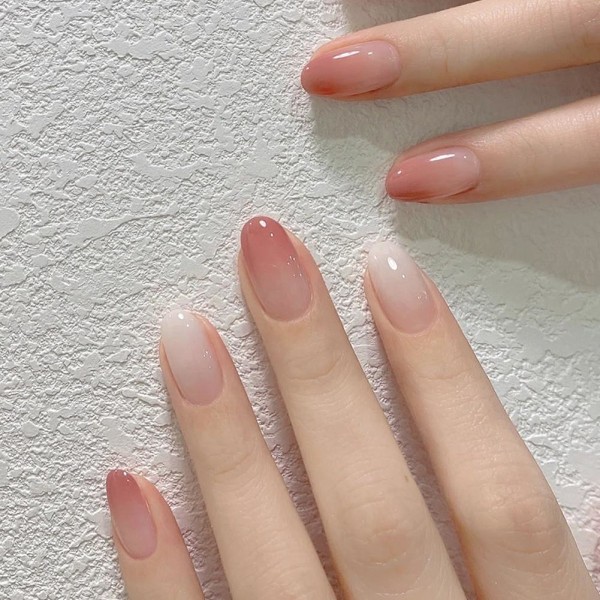 Fantasy Fairy Lös Nagelset med Lim Fransk Konstgjord Färgade Naglar Nagel E5N9 A69 1set
