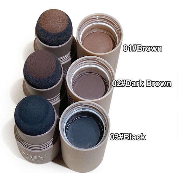 Maffick Naturligt Förskönande Hårfästepuder För Styling Vattentätt Svettsäkert Icke-Fällande D2n2 dark brown 1pcs