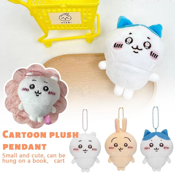 Chiikawa Anime Plysch Hänge Söt Tecknad Usagi Docka Hänge Gåva 10cm Plysch O1U7 Apricot One size