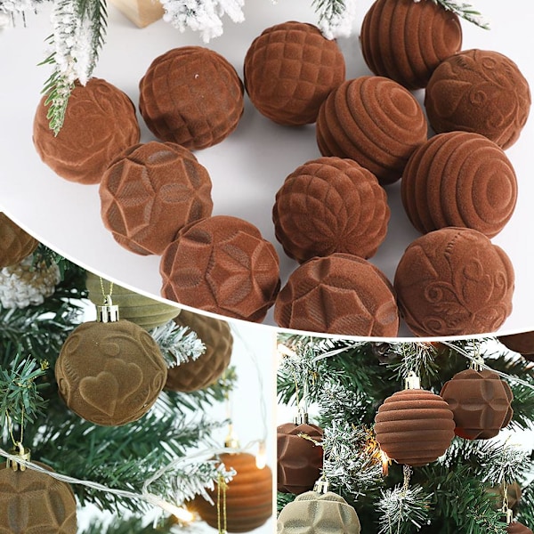 12 st Juldekoration Boll Hängande Hot E5 Red 12pcs