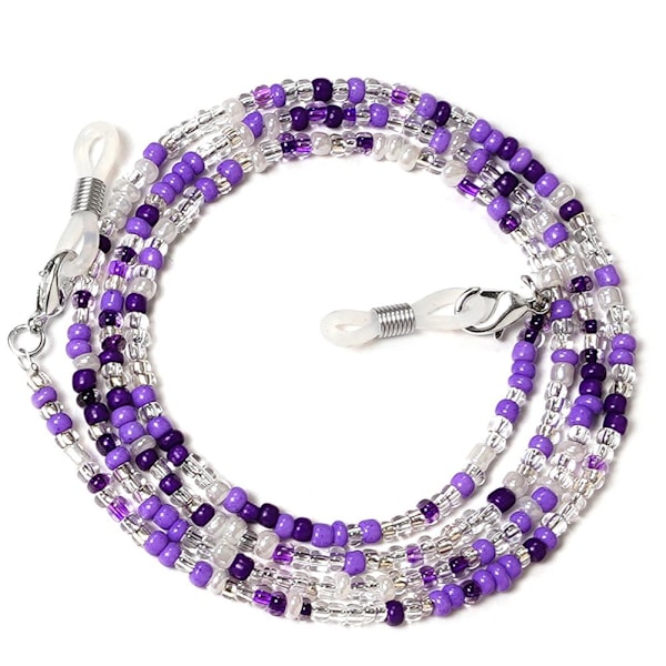 Bohemisk Färgstark Glasögonkedja Justerbar Längd Läsglasögon Kedja Rep Glasögon Snodd Tappade Mode Glasögonrem G7T5 purple one size