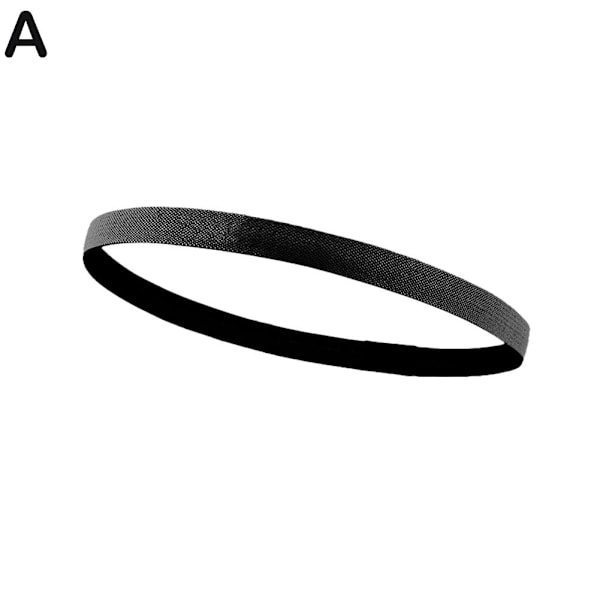 Fint Sportpannband Anti-Slip Svettabsorberande Hög Utomhus Yoga Löpning Stilfull Fitness J1i3 black onesize