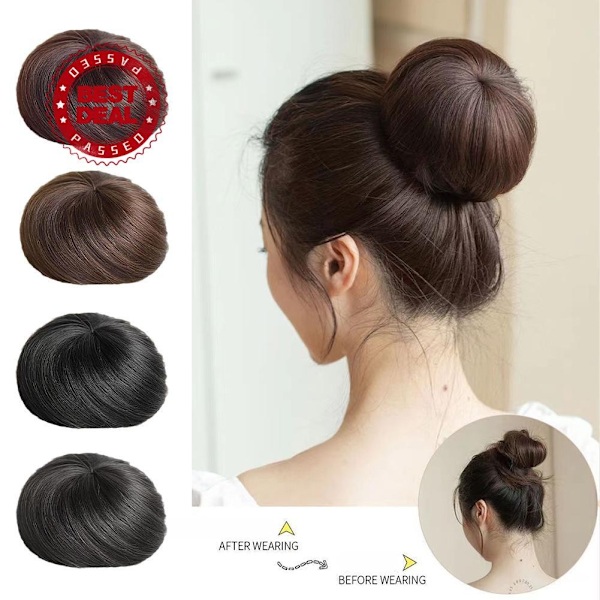 Hårknut med boll Hårknut Syntetiskt Hårknutsförlängning Donut Verktyg Knuthår Rulle Hår Chignon Styling U6p2 dark 1pcs