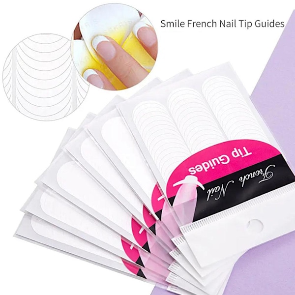 1-pack (48 st) Fransk Manikyr Nagelkonst Tips Form Guide Bästa Schablon USN DIY UK