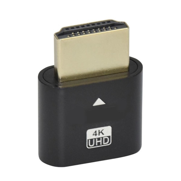 4K UHD DDC EDID HDMI Dummy Adapter Virtuell Plug Headless Display gold One-size