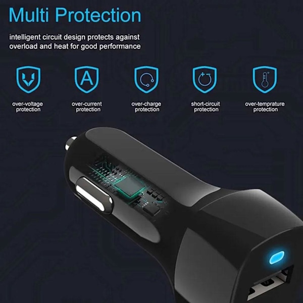 Billaddare Snabbladdare Typ C Micro USB Laddning För iPhone 15 Pro Max /Android