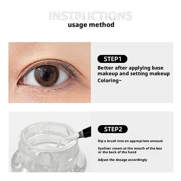 Vattentät Långvarig Eyeliner Penna Smink Flytande Eyeliner Cr Z7A4