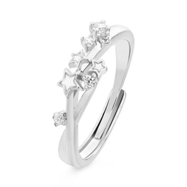 Ringar Stjärnklar Natt Par Nattlysande Ringar Eleganta Utsökta Ringar~ B8W4 J8 B3J6 2 pcs One size