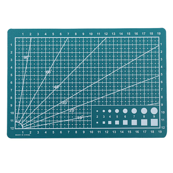 RJSQAQE Självläkande Skärmatta, A3/A4/A5 Roterande Skärmatta Dubbelsidig 5-Lagers Hantverksskärbräda för Tyg Quilting Patchwork Konst Hobby A5 Green 1pc