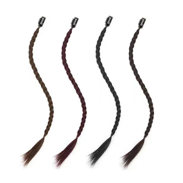 Modeperuk med hästsvans för kvinnor, simulerat hår, hårtillbehör, HaircR1-flätor Hot V8 black one size