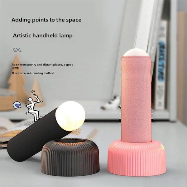 LED Nattlampa för Barn med Dragsko - Uppladdningsbar Sänglampa i Silikon för Sovrum med Mjukt Ögonvänligt Ljus, Kreativt Sömnhjälpmedel & Atmosfär Black 1set