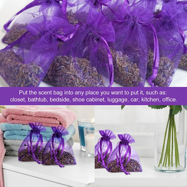 10-pack Lavendelpåsar Torkade Blommor Doftpåsar För Hemmet Lila Doft G7P6