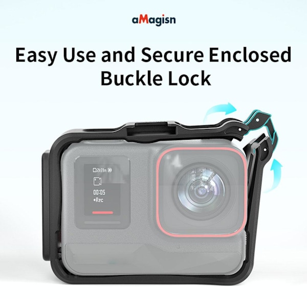 För Insta360 Ace/Ace Pro Kamerahus Ramar Fodral Skydd Bur Ny Y2 blackB For Insta360 Ace