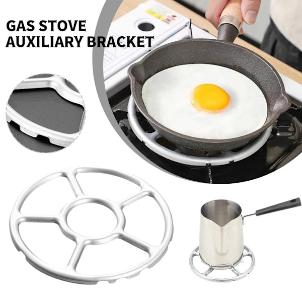Gasspisram Gasspis Tillbehör Liten Kastrull Extra Hållare Anti Mjölk Gas Wok Halkskydd K0q0